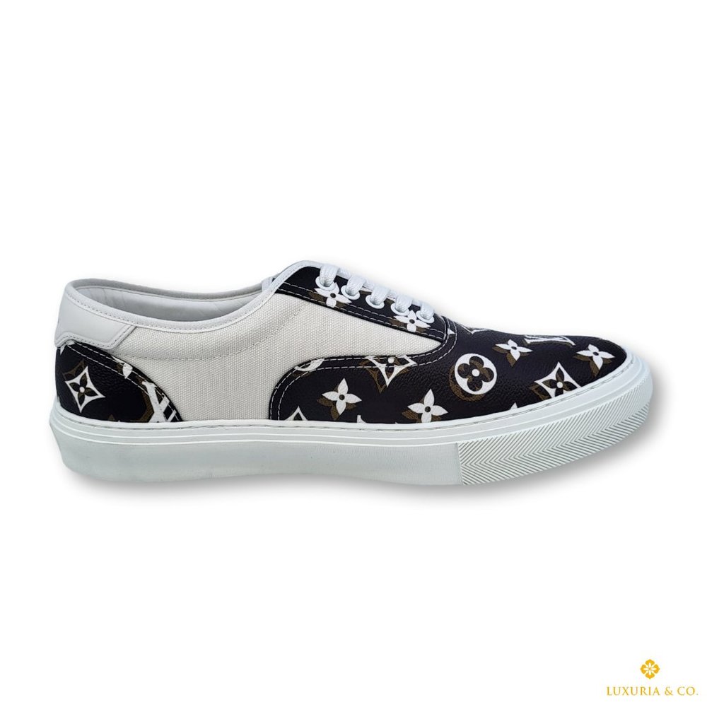 Louis Vuitton Beige & Brown Monogram Trocadero Richelieu Sneaker